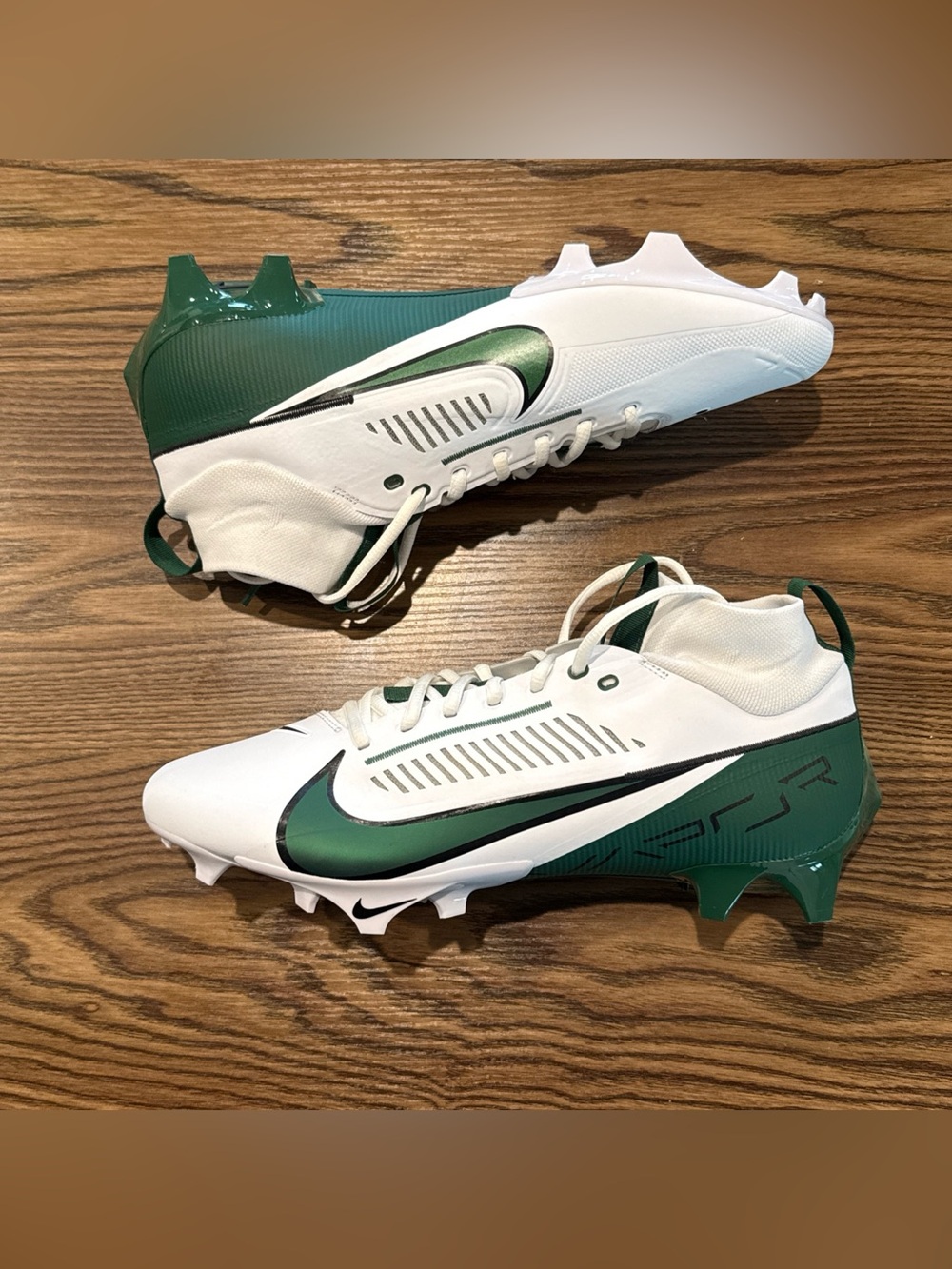 Size 12 Nike Vapor Edge Pro 360 2 TB White Green Fir Football Cleats FQ4044-101